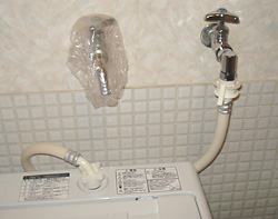 洗濯機と蛇口の接続
